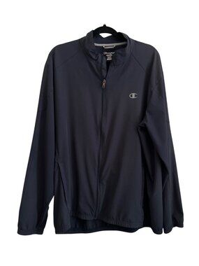 Champion Gear Mens Navy Blue Full-Zip Lightweight Jacket XL Athleisure Everyday